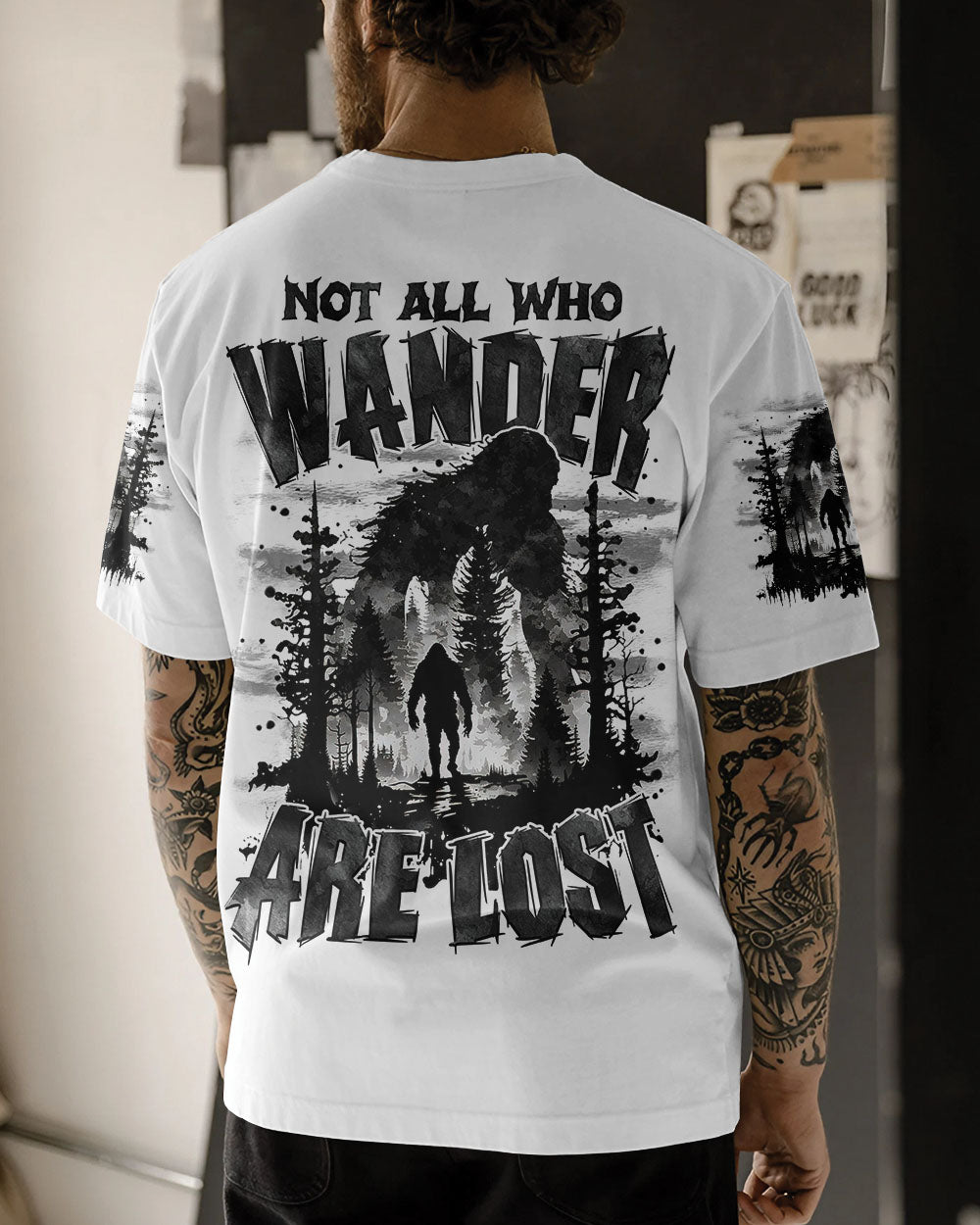 NOT ALL WHO WANDER ARE LOST BIGFOOT ALL OVER PRINT - TYTM2111242