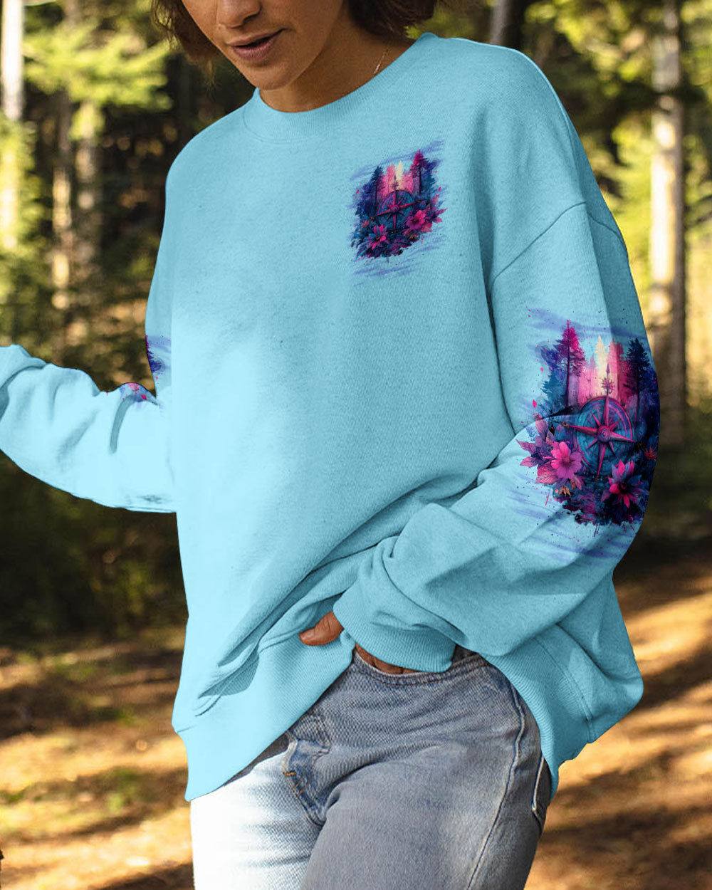 ALWAYS TAKE THE SCENIC ROUTE COMPASS ALL OVER PRINT - TYTM2306254