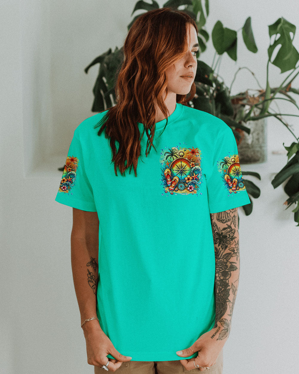 SMELL THE SEA FEEL THE BREEZE COMPASS ALL OVER PRINT - TYTM2607243