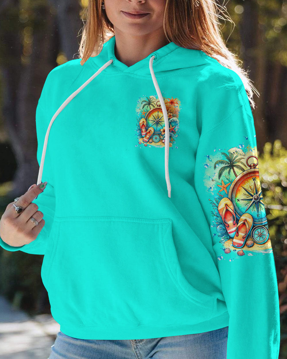 SMELL THE SEA FEEL THE BREEZE COMPASS ALL OVER PRINT - TYTM2607243