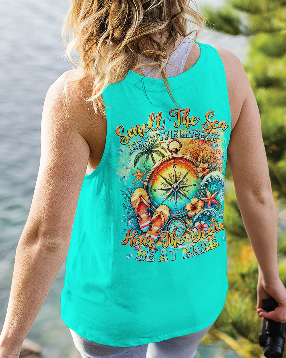 SMELL THE SEA FEEL THE BREEZE COMPASS ALL OVER PRINT - TYTM2607243