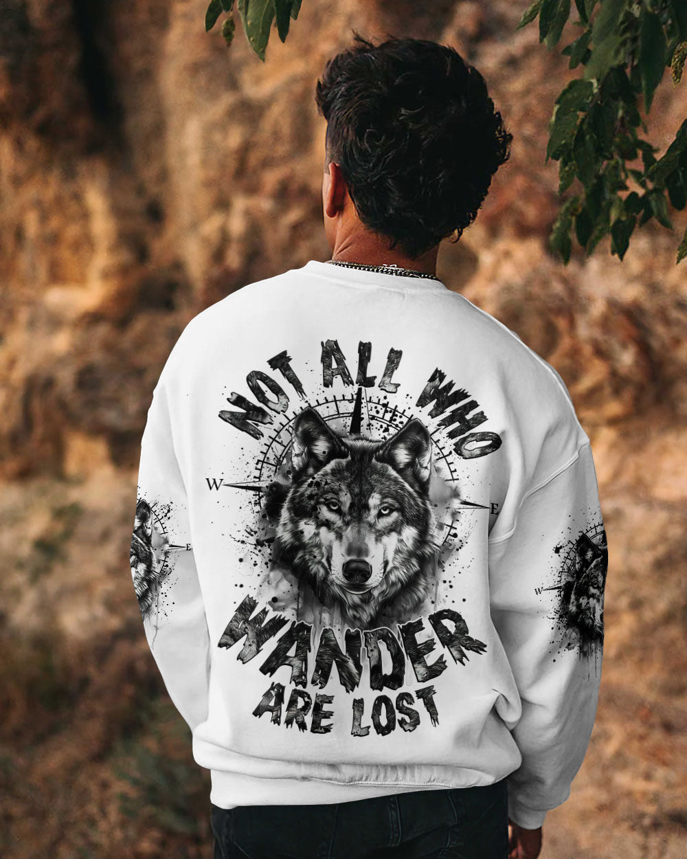 NOT ALL WHO WANDER ARE LOST WOLF ALL OVER PRINT - TYTM2711243