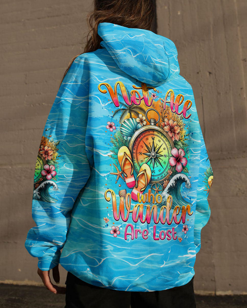 NOT ALL WHO WANDER ARE LOST COMPASS ALL OVER PRINT - TYTM3007241