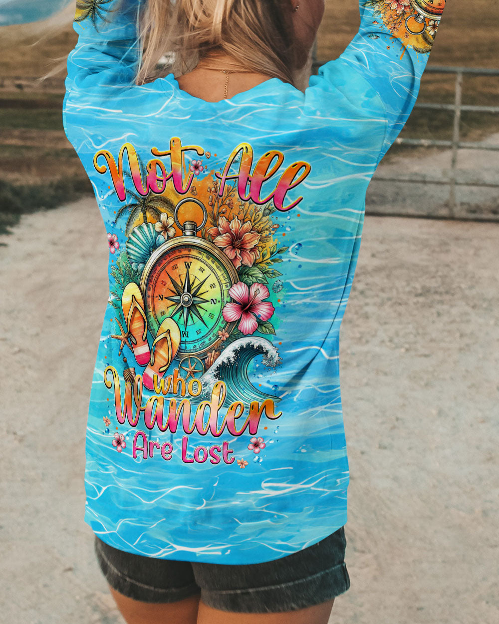 NOT ALL WHO WANDER ARE LOST COMPASS ALL OVER PRINT - TYTM3007241