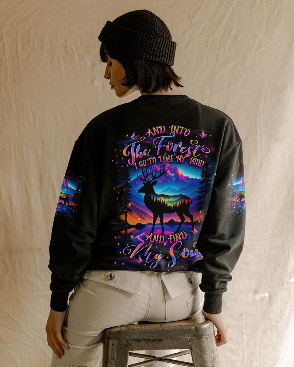 AND INTO THE FOREST I GO DEER ALL OVER PRINT - YHDU0107254