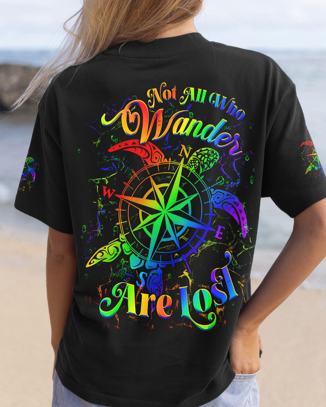 NOT ALL WHO WANDER ARE LOST TURTLE ALL OVER PRINT - YHDU0207254