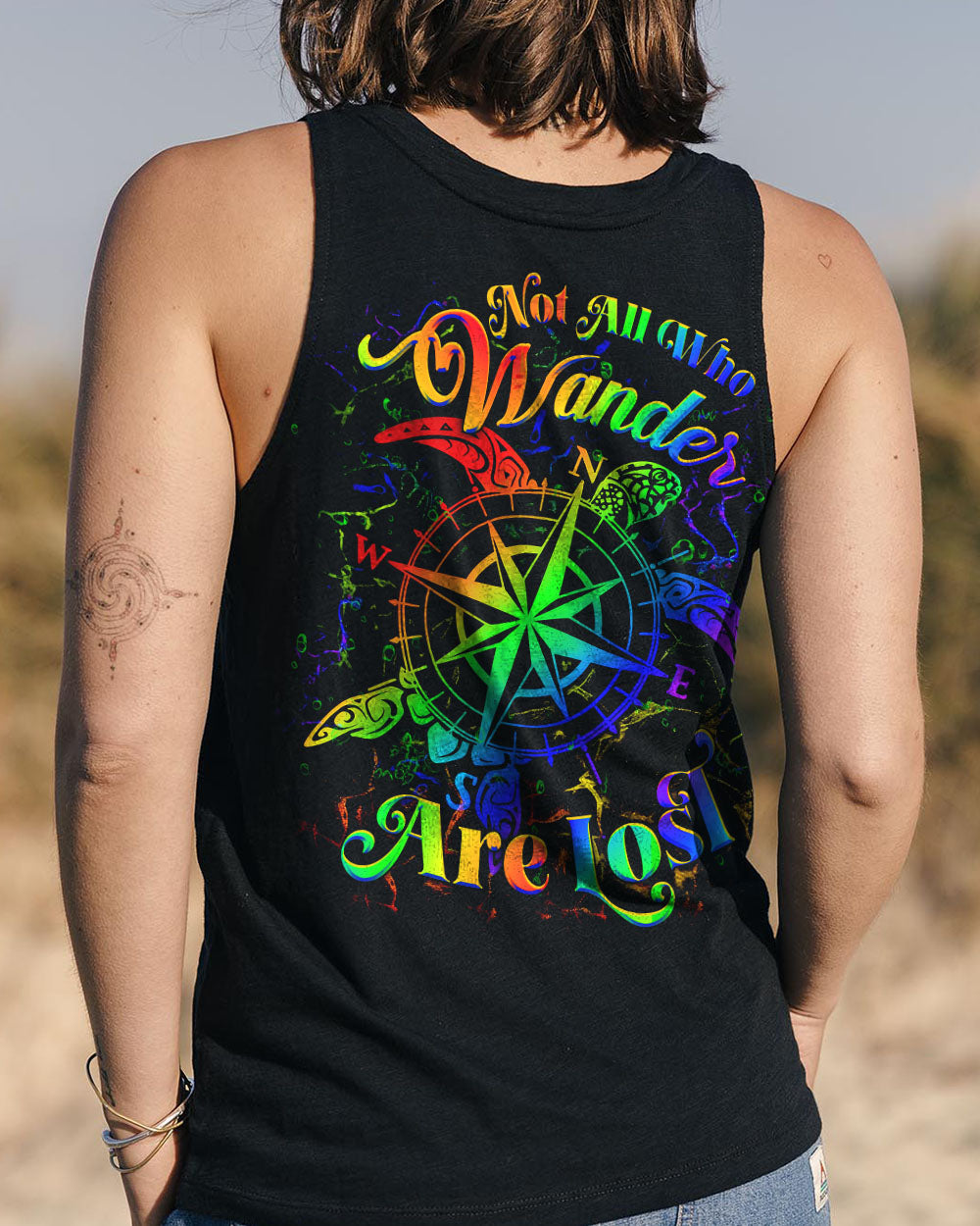 NOT ALL WHO WANDER ARE LOST TURTLE ALL OVER PRINT - YHDU0207254