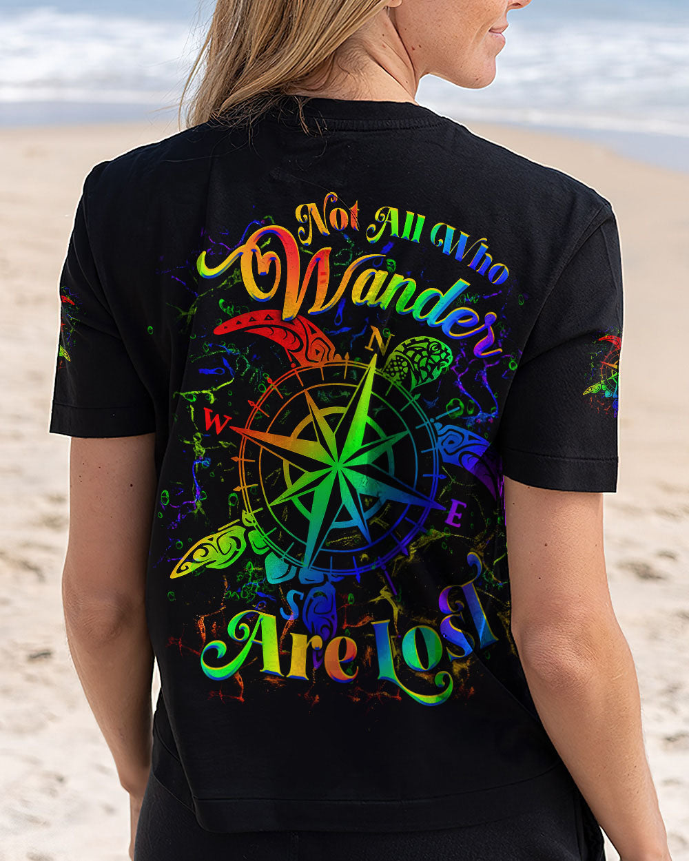 NOT ALL WHO WANDER ARE LOST TURTLE ALL OVER PRINT - YHDU0207254