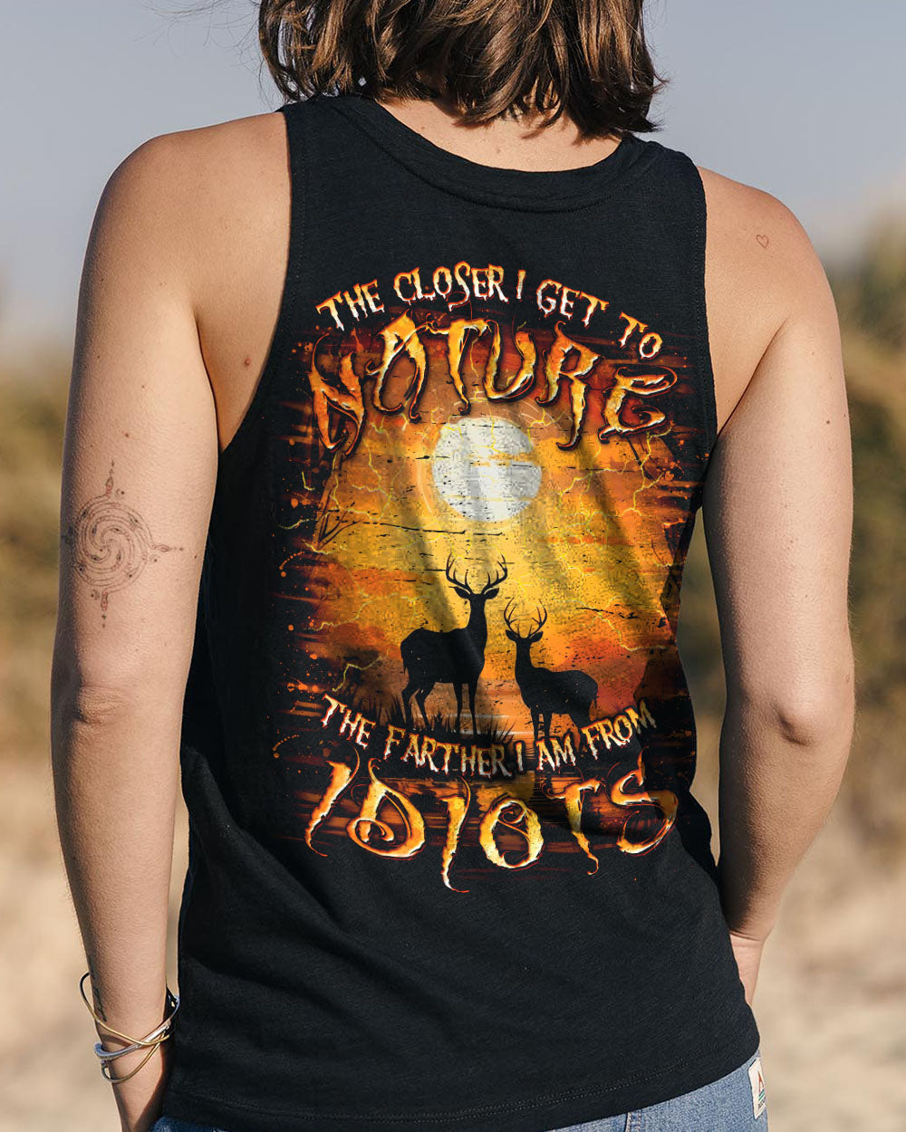 THE CLOSER I GET TO NATURE DEER ALL OVER PRINT - YHDU0212243