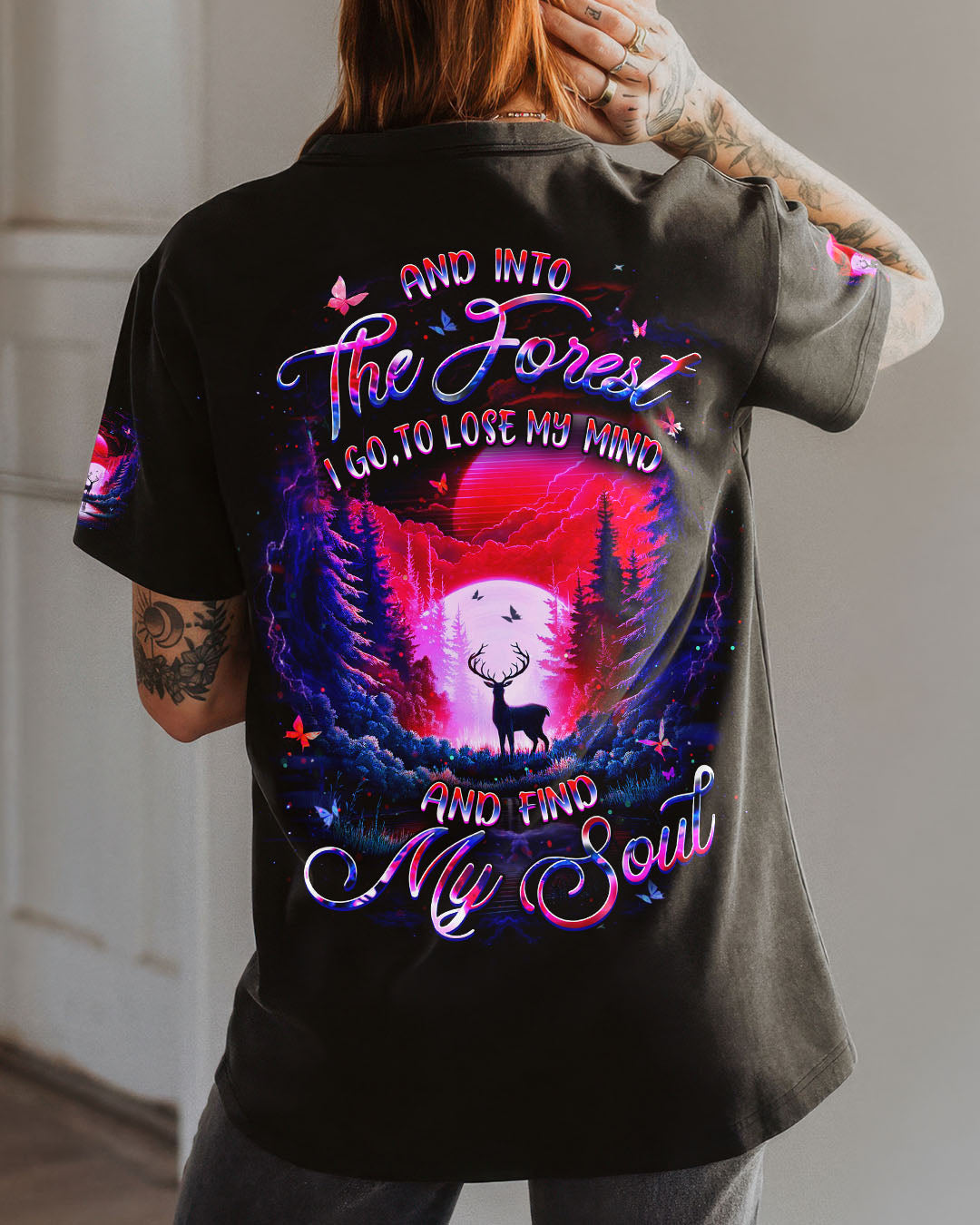 AND INTO THE FOREST I GO DEER ALL OVER PRINT - YHDU0404253