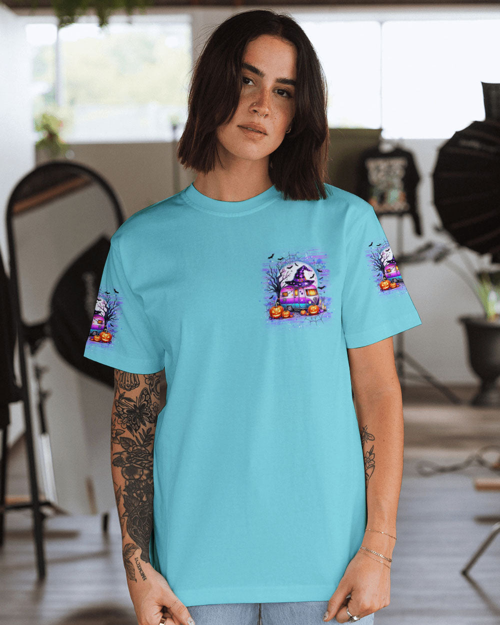 MY BROOM BROKE SO NOW HALLOWEEN CAMPING ALL OVER PRINT - YHDU0808242