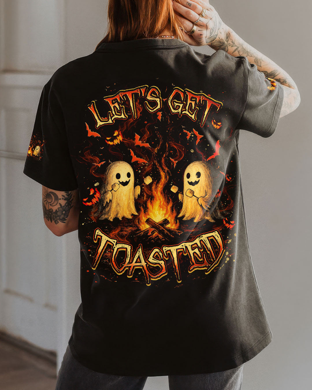 LET'S GET TOASTED BOOS HALLOWEEN ALL OVER PRINT - YHDU1107251