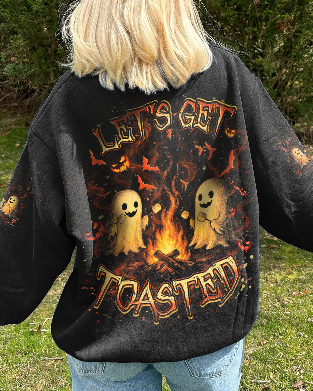 LET'S GET TOASTED BOOS HALLOWEEN ALL OVER PRINT - YHDU1107251
