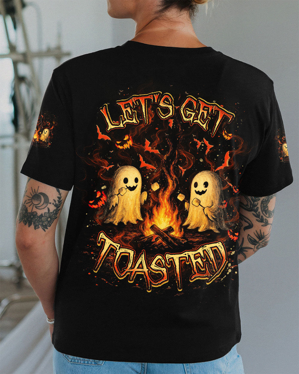 LET'S GET TOASTED BOOS HALLOWEEN ALL OVER PRINT - YHDU1107251
