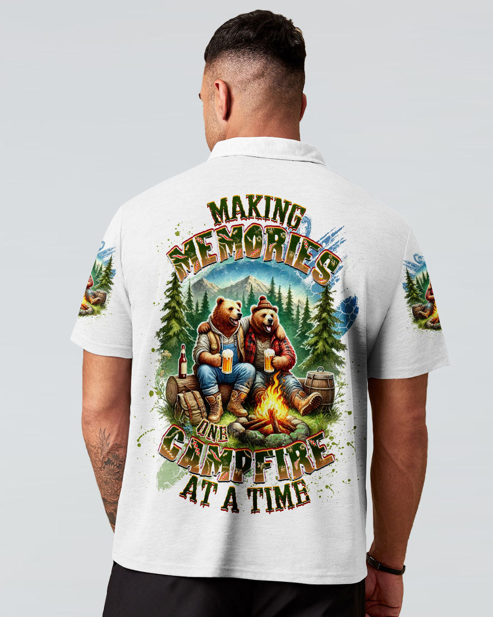 MAKING MEMORIES ONE CAMPFIRE AT A TIME BEAR ALL OVER PRINT - YHDU1301254