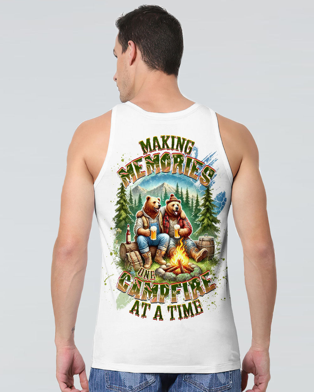 MAKING MEMORIES ONE CAMPFIRE AT A TIME BEAR ALL OVER PRINT - YHDU1301254