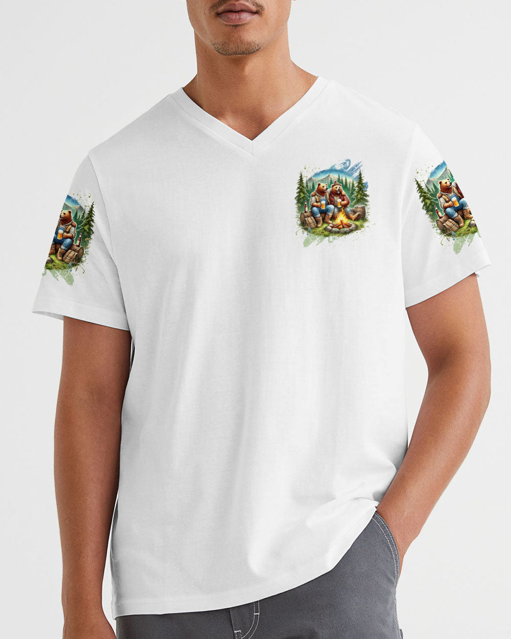 MAKING MEMORIES ONE CAMPFIRE AT A TIME BEAR ALL OVER PRINT - YHDU1301254