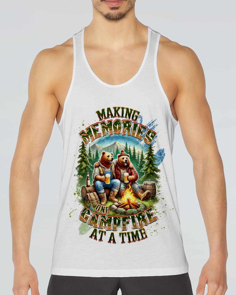 MAKING MEMORIES ONE CAMPFIRE AT A TIME BEAR ALL OVER PRINT - YHDU1301254