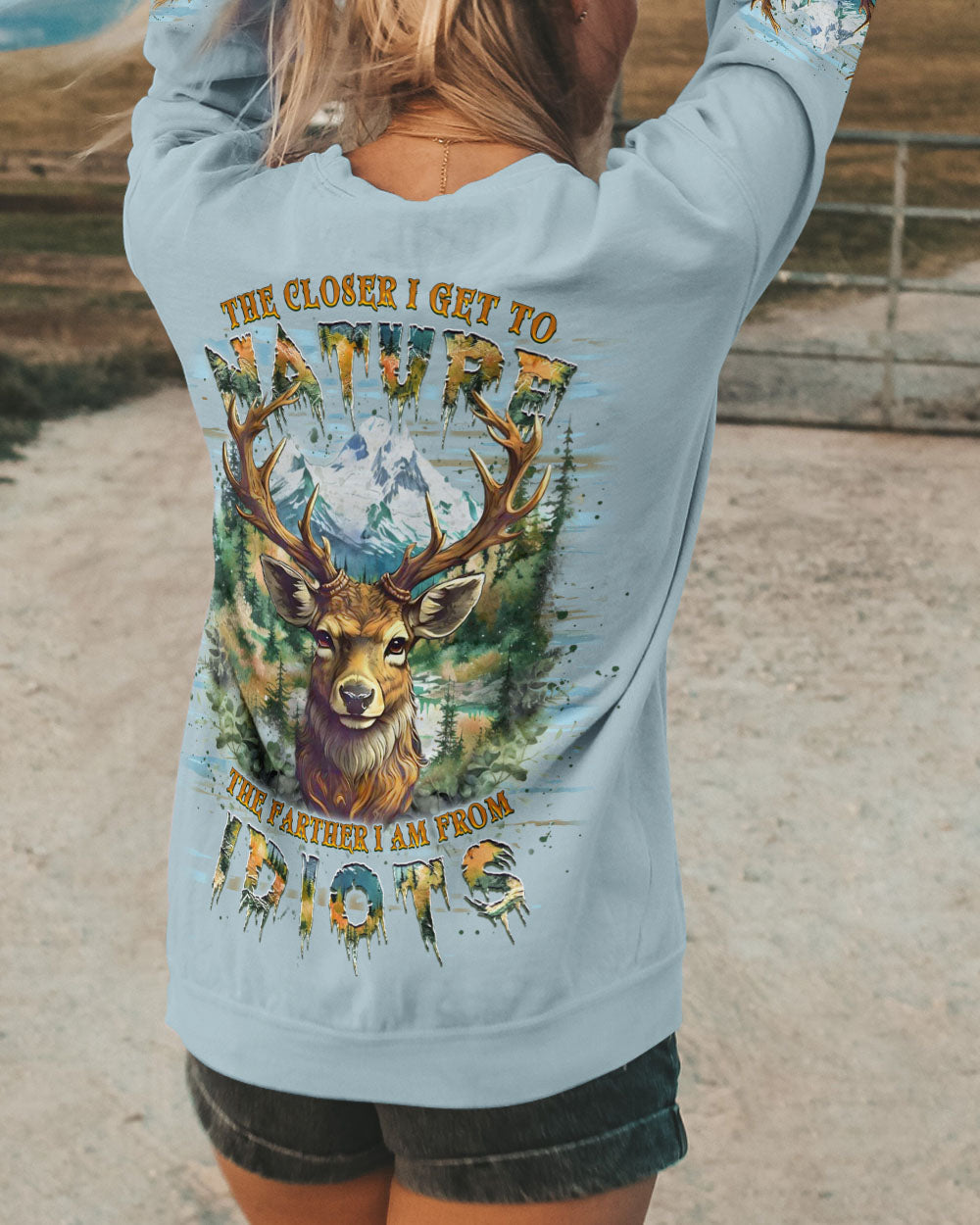 THE CLOSER I GET TO NATURE DEER HUNTING ALL OVER PRINT - YHDU1912243