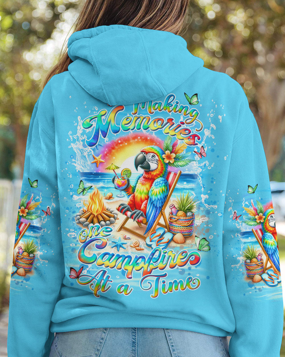 MAKING MEMORIES ONE CAMPFIRE AT A TIME PARROT ALL OVER PRINT - YHDU2105243