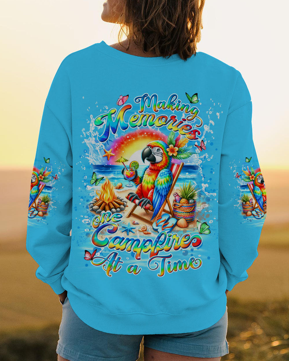 MAKING MEMORIES ONE CAMPFIRE AT A TIME PARROT ALL OVER PRINT - YHDU2105243