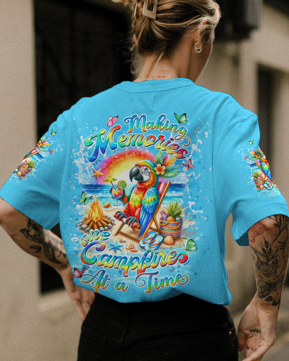 MAKING MEMORIES ONE CAMPFIRE AT A TIME PARROT ALL OVER PRINT - YHDU2105243