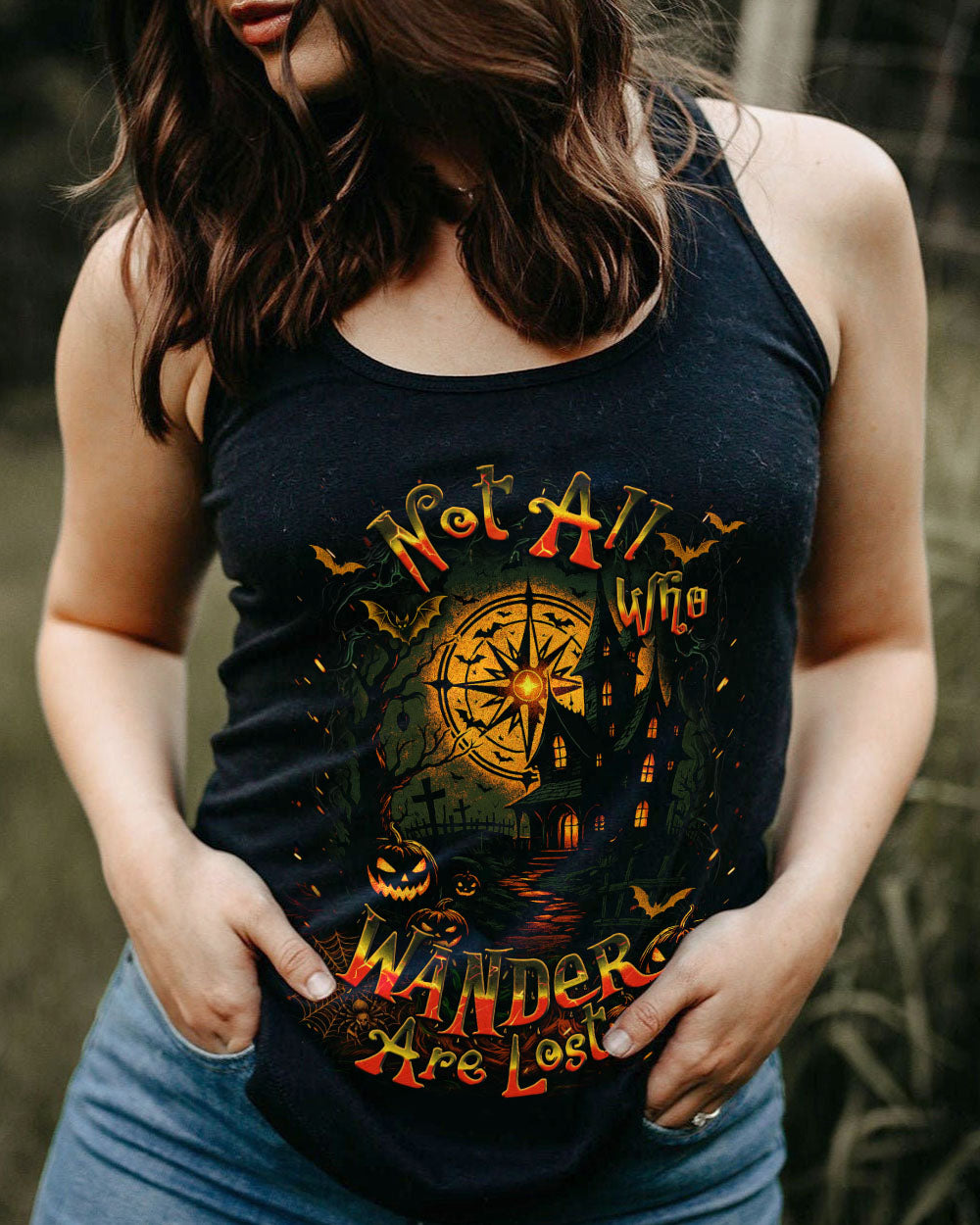 NOT ALL WHO WANDER ARE LOST HALLOWEEN ALL OVER PRINT - YHDU2107251