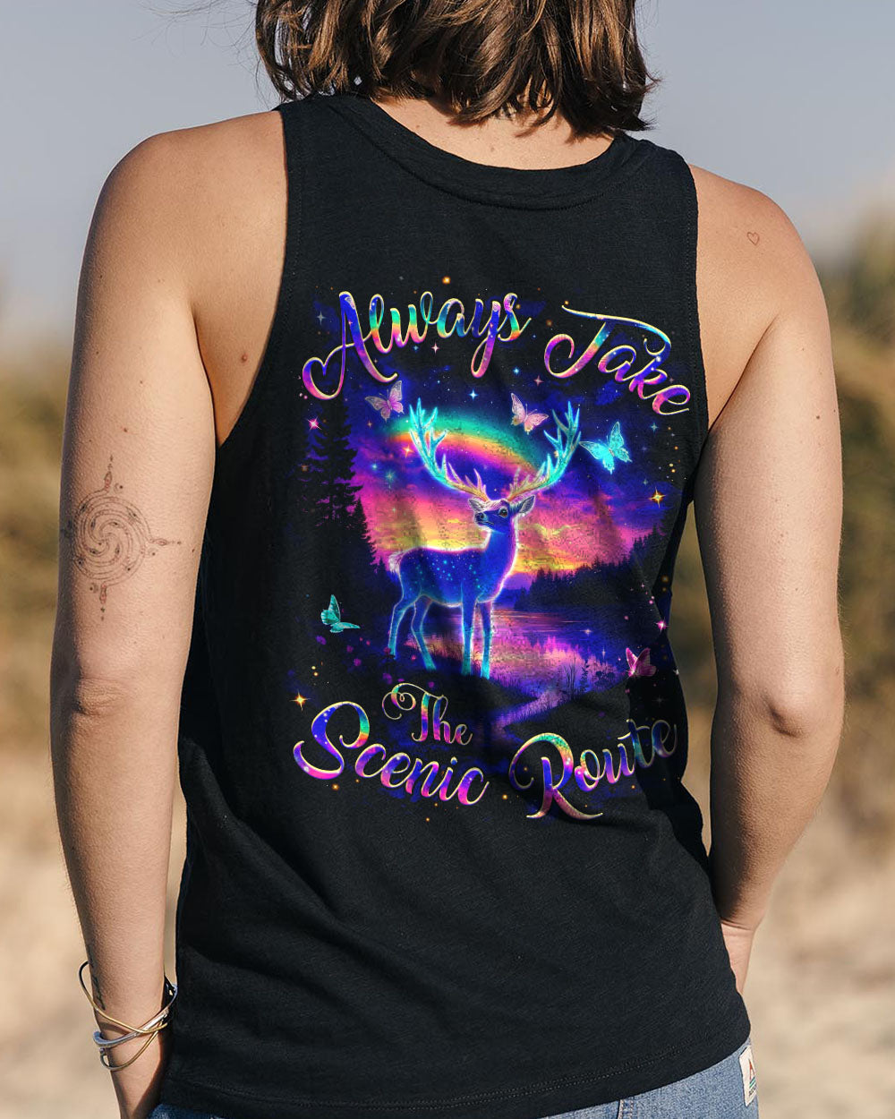 ALWAYS TAKE THE SCENIC ROUTE ALL OVER PRINT - YHHG0412252