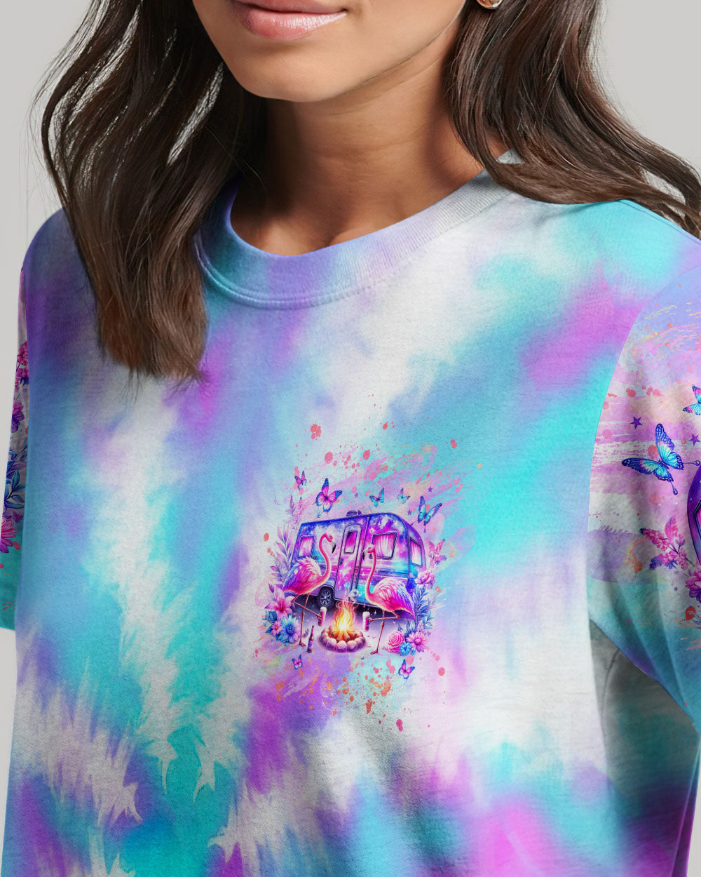 MAKING MEMORIES ONE CAMPFIRE AT A TIME FLAMINGO ALL OVER PRINT - YHHG1305241