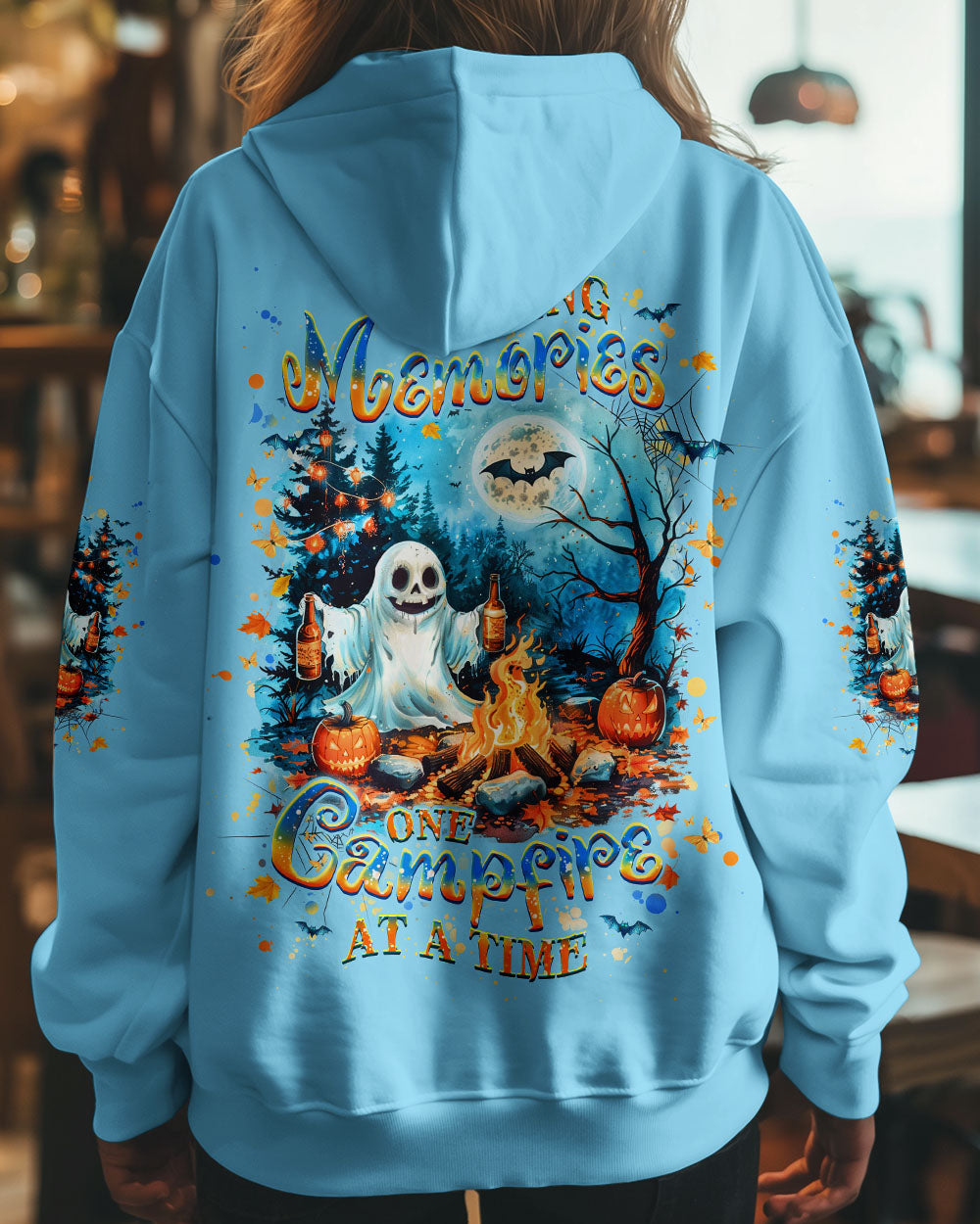 MAKING MEMORIES ONE CAMPFIRE AT A TIME HALLOWEEN ALL OVER PRINT - YHHG2108241