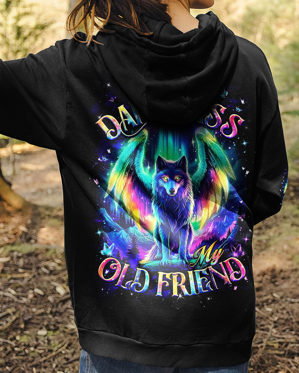 HELLO DARKNESS MY OLD FRIEND WOLF ALL OVER PRINT - YHHG2411252