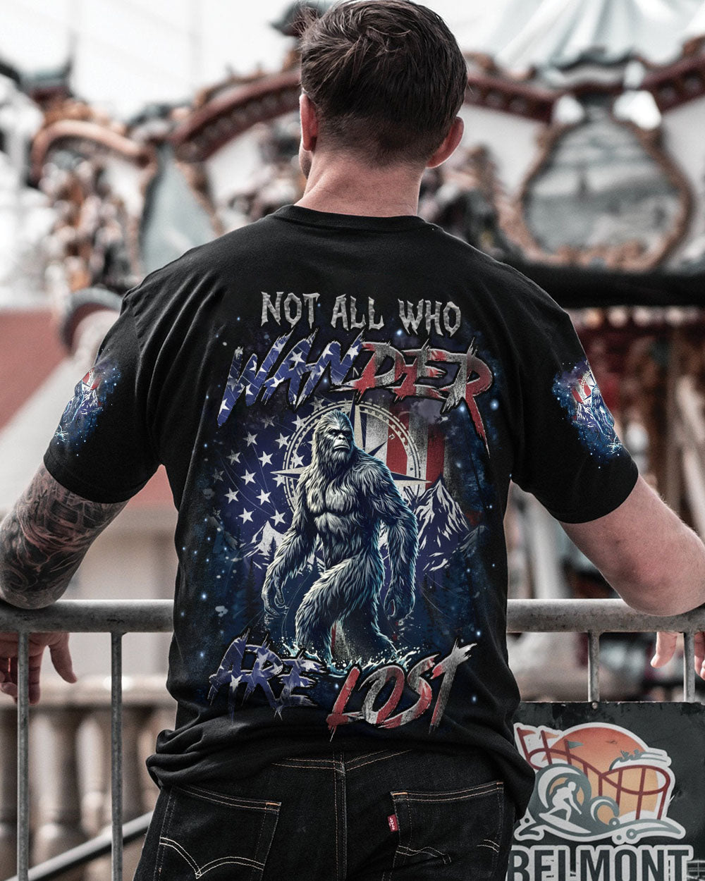 NOT ALL WHO WANDER ARE LOST BIGFOOT ALL OVER PRINT - YHHN0212251