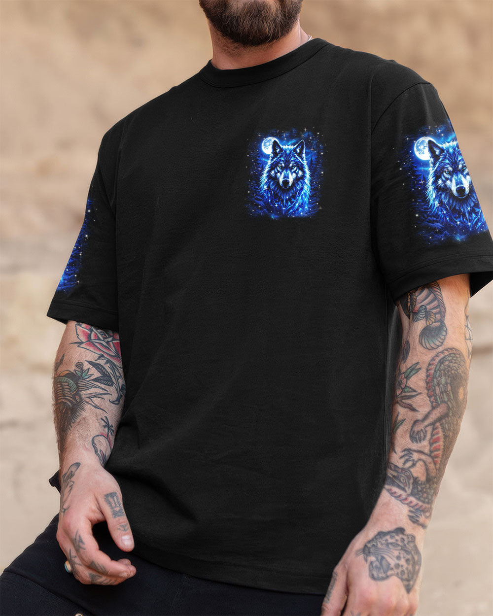 HELLO DARKNESS MY OLD FRIEND WOLF ALL OVER PRINT - YHHN0311251