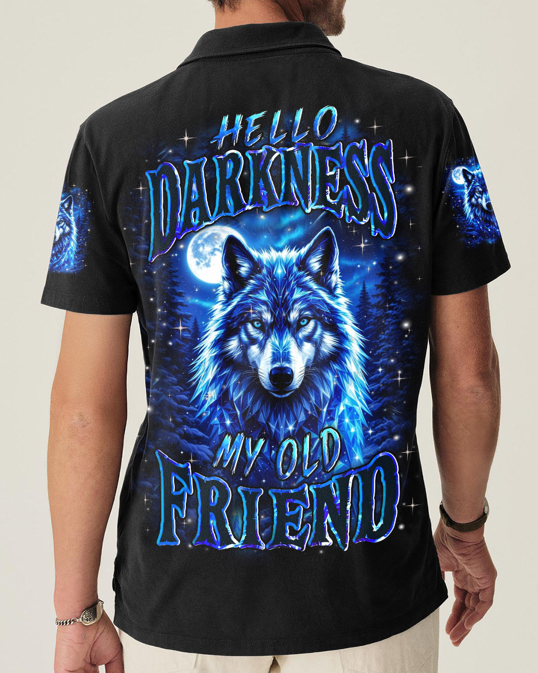 HELLO DARKNESS MY OLD FRIEND WOLF ALL OVER PRINT - YHHN0311251