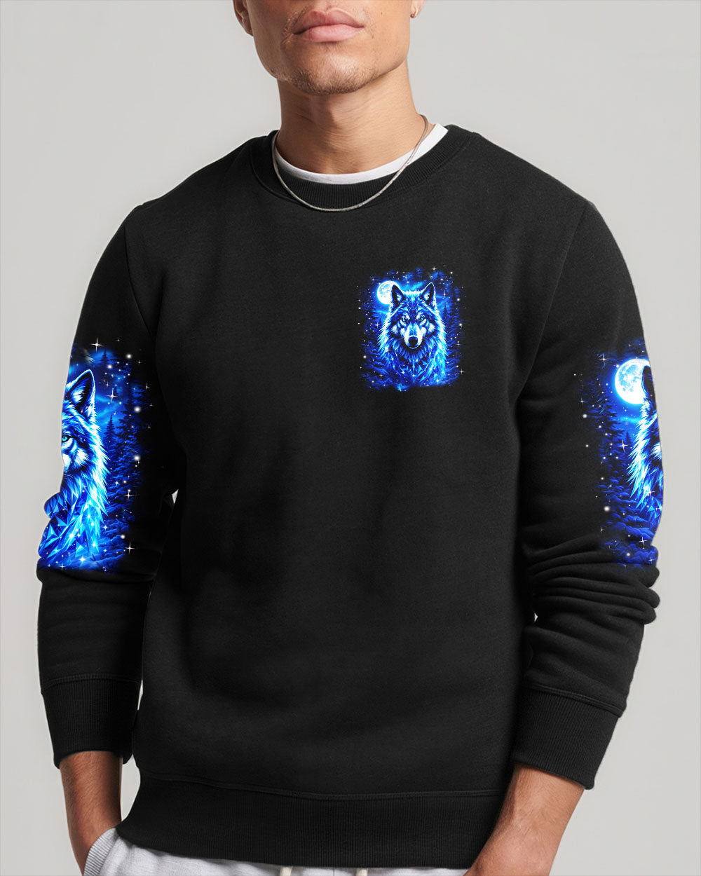 HELLO DARKNESS MY OLD FRIEND WOLF ALL OVER PRINT - YHHN0311251