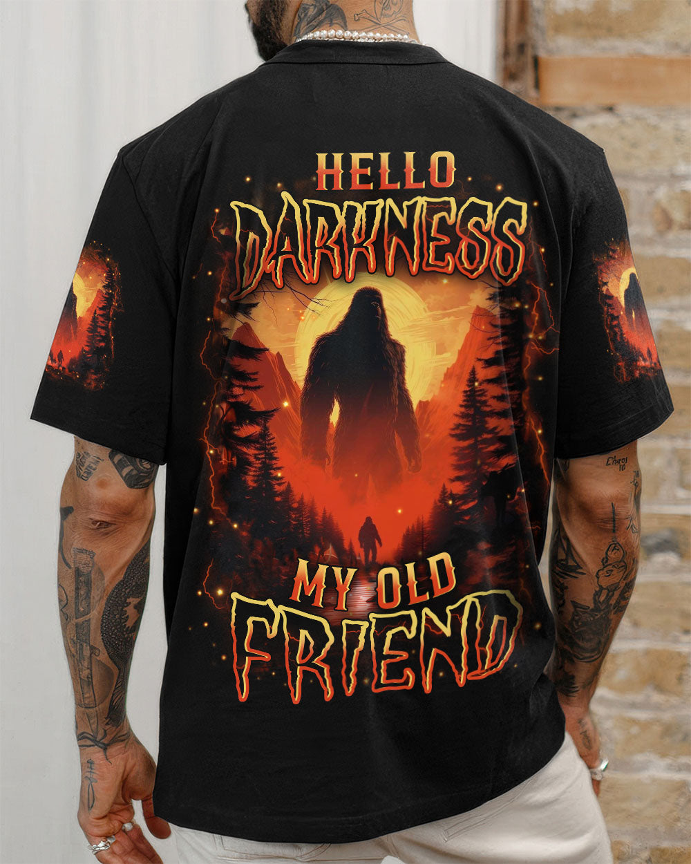HELLO DARKNESS MY OLD FRIEND BIGFOOT ALL OVER PRINT - YHHN0312252