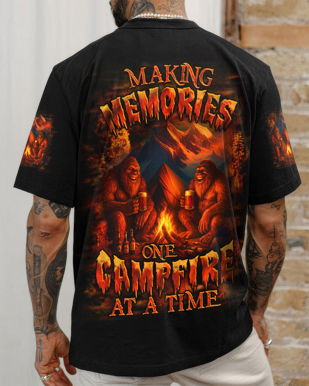 MAKING MEMORIES ONE CAMPFIRE AT A TIME BIGFOOT ALL OVER PRINT - YHHN0508253