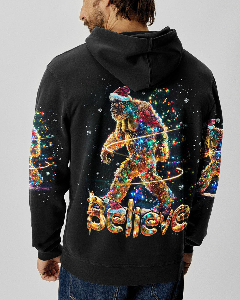 BELIEVE BIGFOOT CHRISTMAS ALL OVER PRINT - YHHN0711241