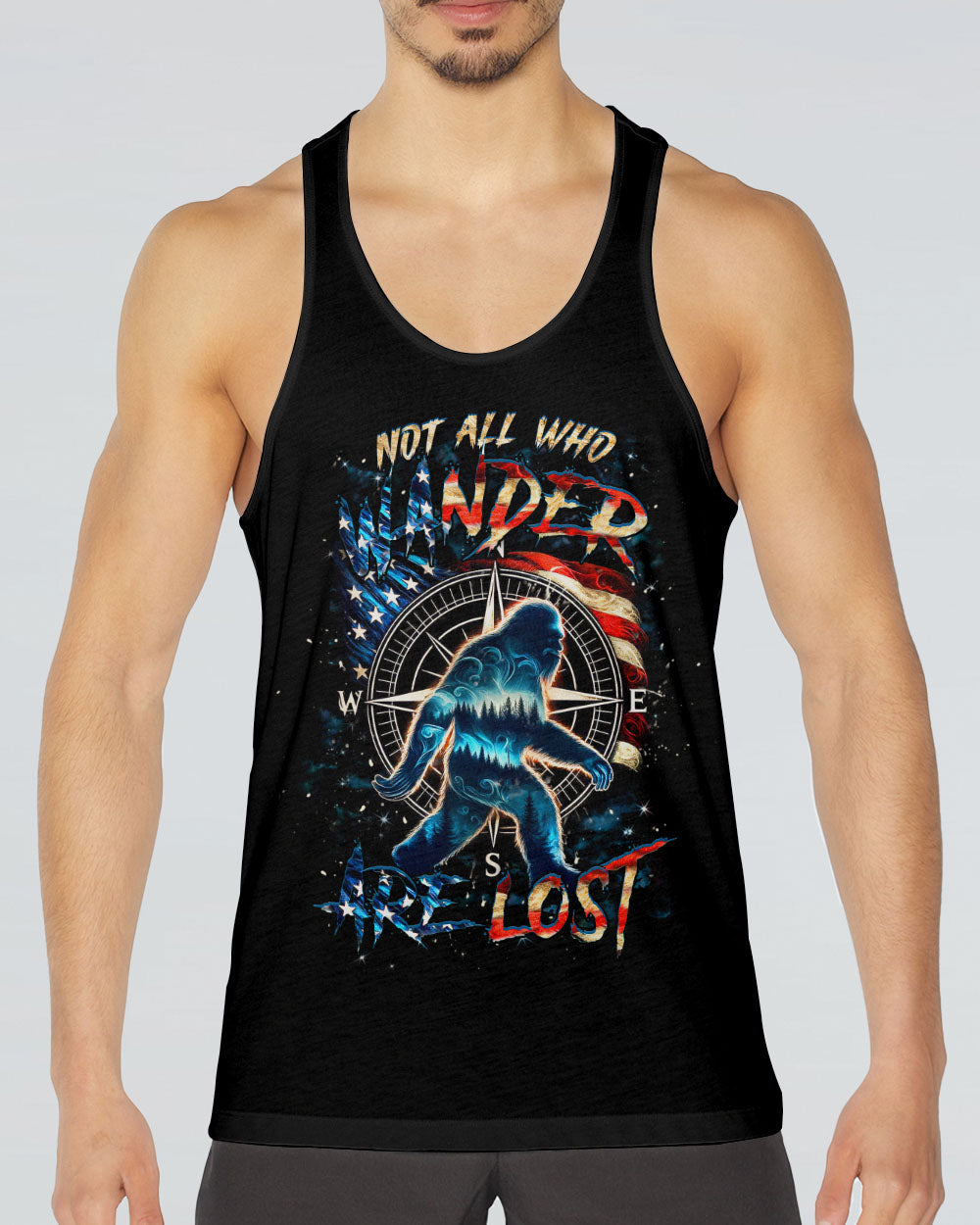 NOT ALL WHO WANDER ARE LOST BIGFOOT ALL OVER PRINT - YHHN0809252