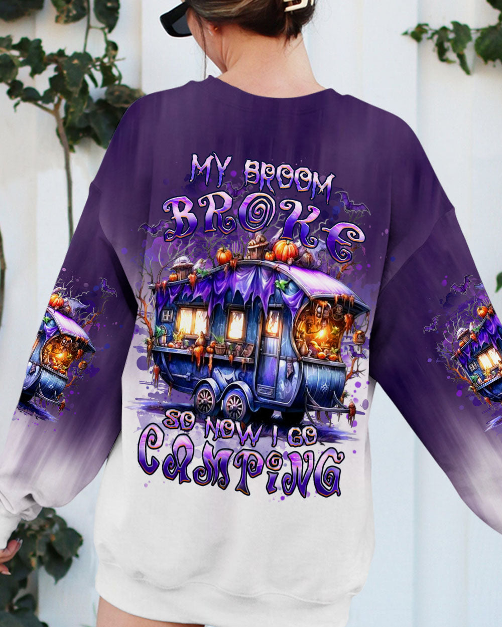 MY BROOM BROKE SO NOW HALLOWEEN CAMPING ALL OVER PRINT - YHHN0909244