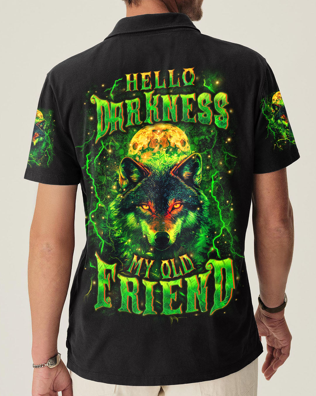 HELLO DARKNESS MY OLD FRIEND WOLF ALL OVER PRINT - YHHN0910253