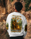 LIFE IS BETTER WITH A BEER AND A CAMPFIRE BIGFOOT ALL OVER PRINT - YHHN1009252