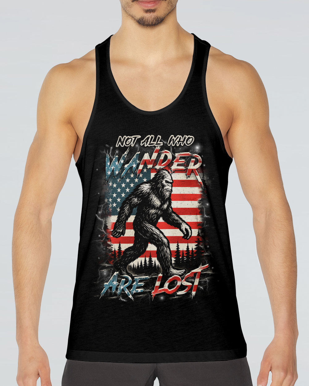 NOT ALL WHO WANDER ARE LOST BIGFOOT ALL OVER PRINT - YHHN1205251