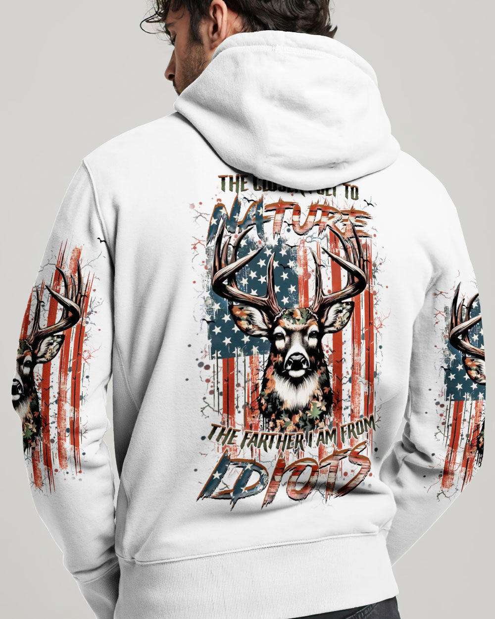 THE CLOSER I GET TO NATURE DEER HUNTING ALL OVER PRINT - YHHN1206241