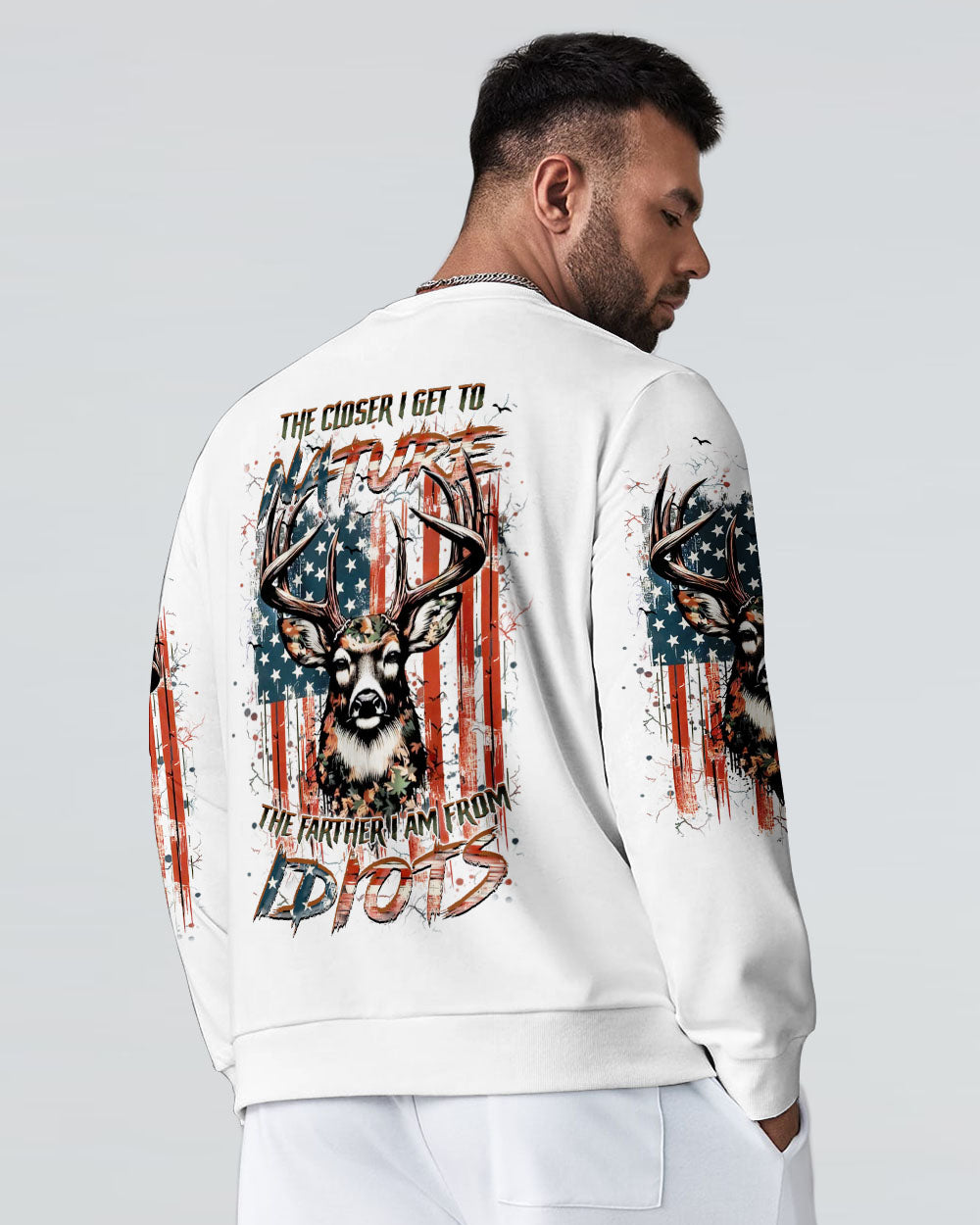 THE CLOSER I GET TO NATURE DEER HUNTING ALL OVER PRINT - YHHN1206241