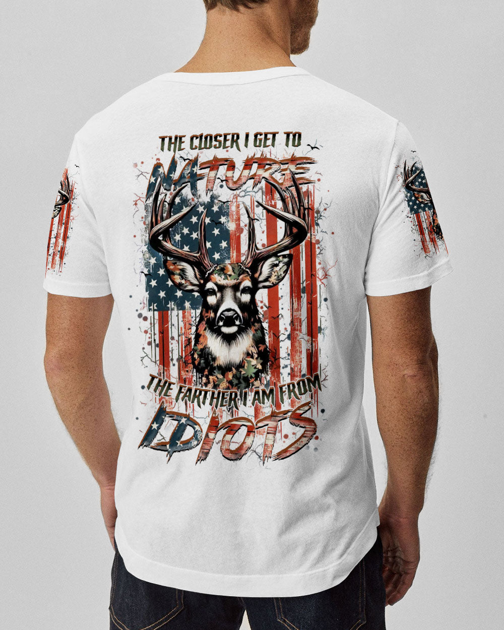 THE CLOSER I GET TO NATURE DEER HUNTING ALL OVER PRINT - YHHN1206241