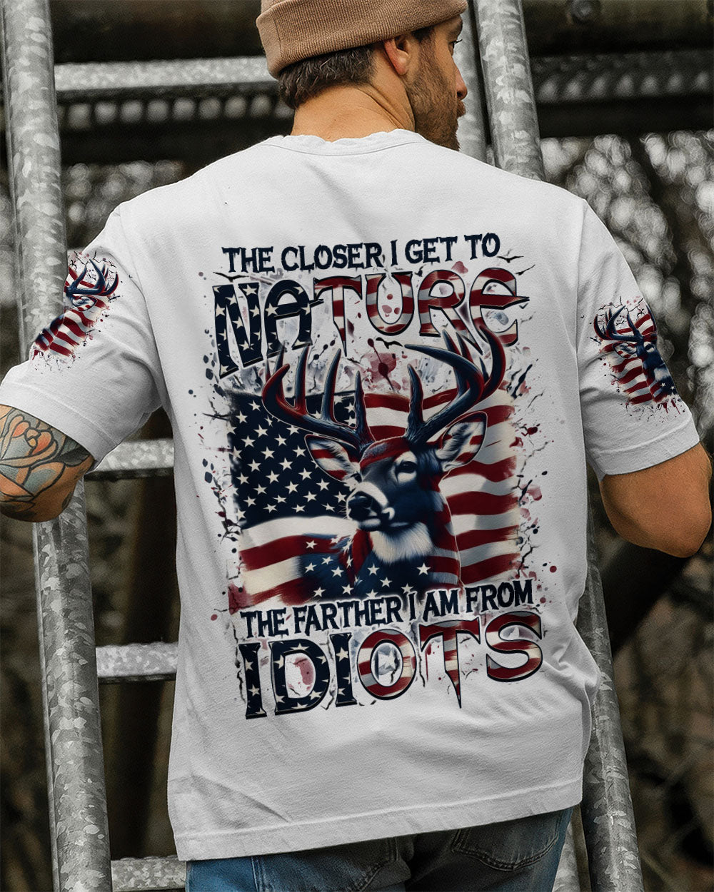THE CLOSER I GET TO NATURE DEER ALL OVER PRINT - YHHN1209253