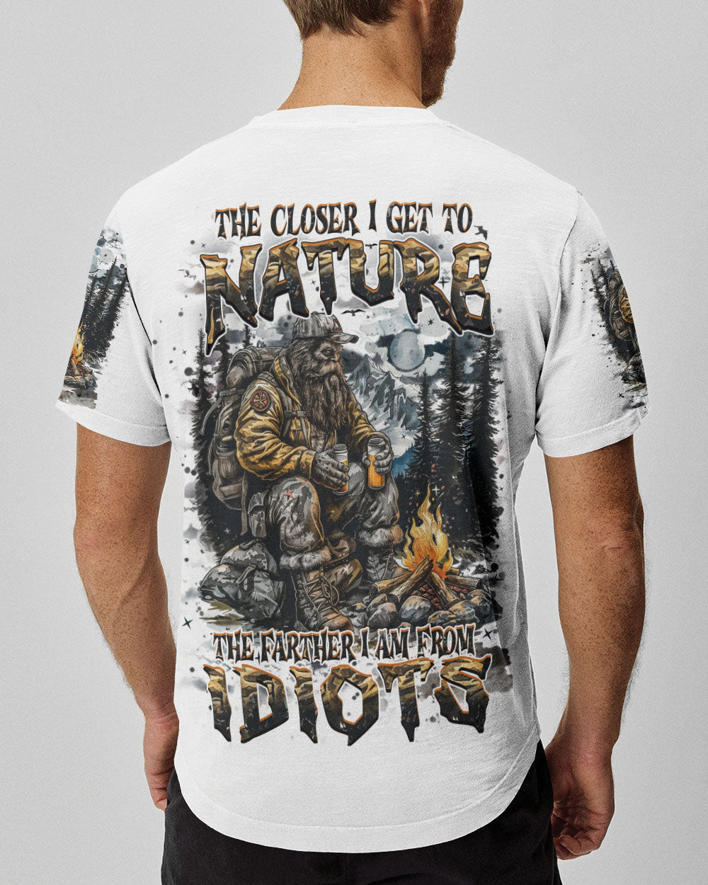 THE CLOSER I GET TO NATURE BIGFOOT ALL OVER PRINT - YHHN1212243