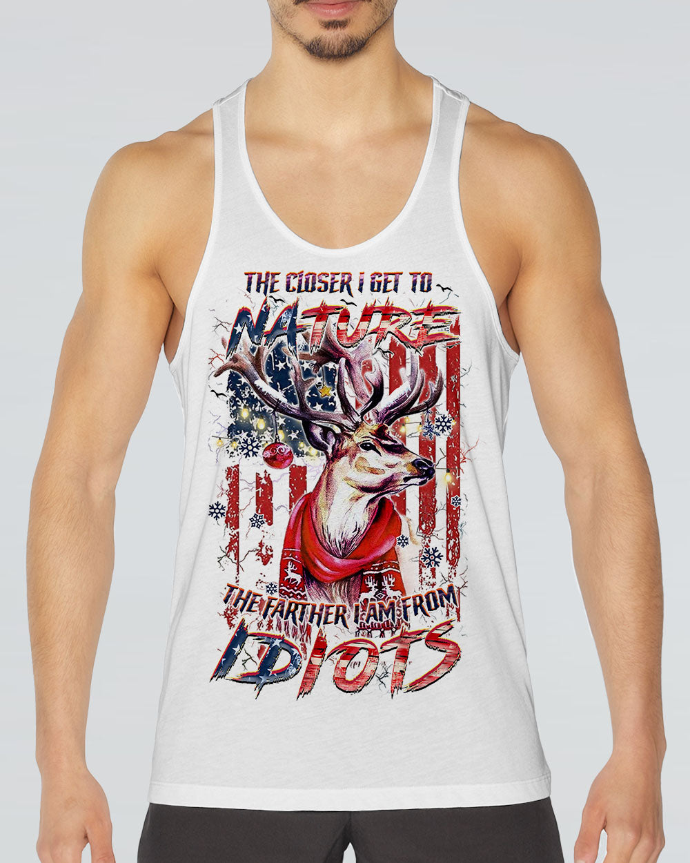 THE CLOSER I GET TO NATURE DEER CHRISTMAS ALL OVER PRINT - YHHN1510244