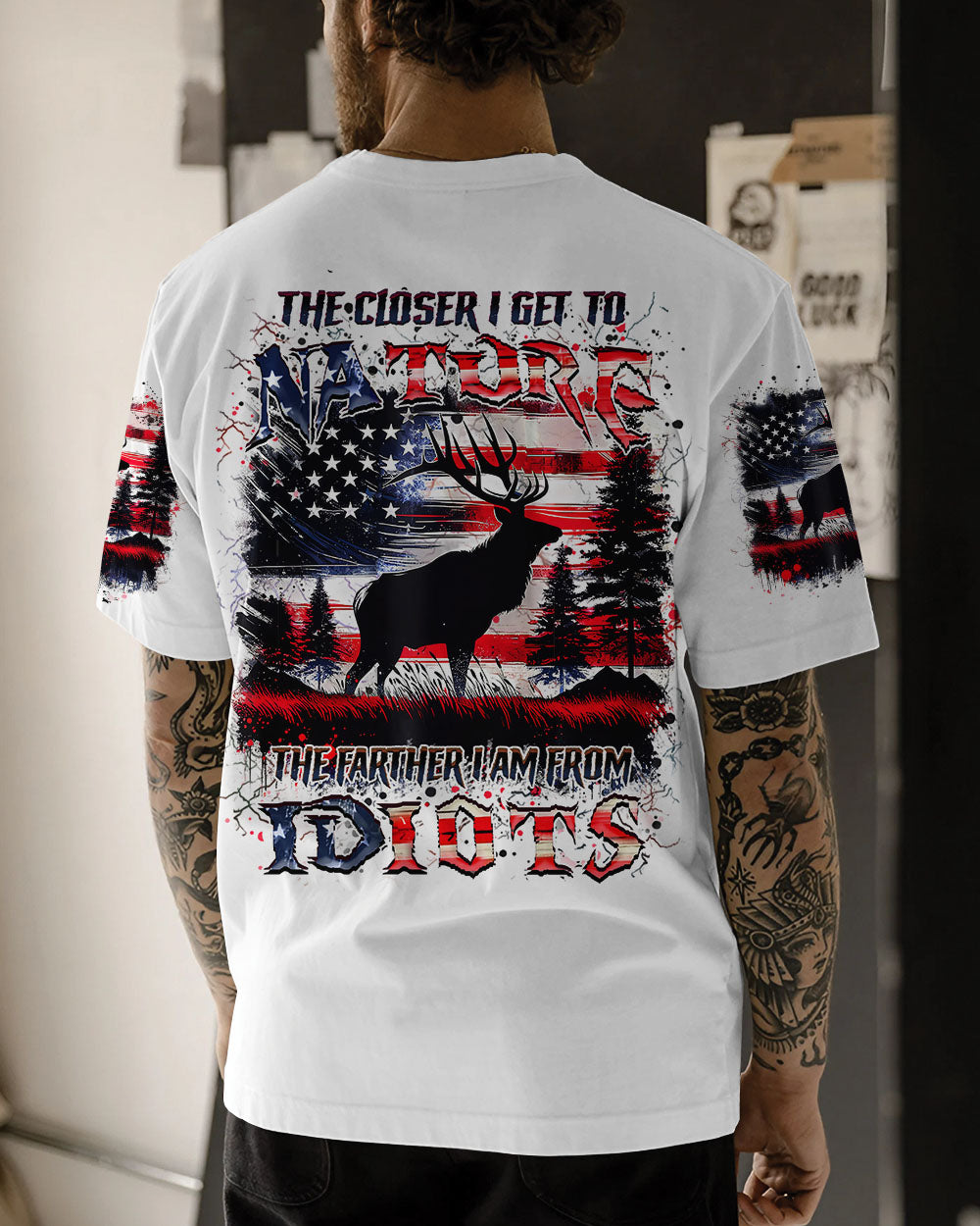 THE CLOSER I GET TO NATURE DEER HUNTING ALL OVER PRINT - YHHN1607242